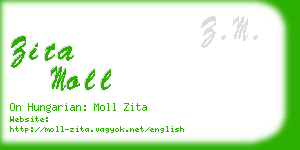 zita moll business card